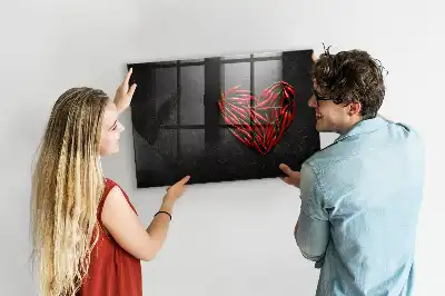 Magnetická popisovateľná tabuľa v tvare srdca z papričiek