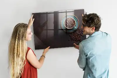 Magnetická popisovateľná tabuľa v tvare šálky kávy