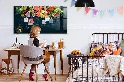 Magnetická popisovateľná tabuľa so vzorom zeleniny na stole