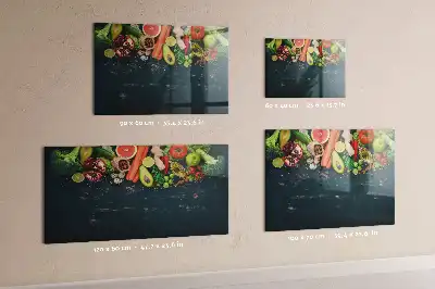 Magnetická popisovateľná tabuľa so vzorom zeleniny na stole