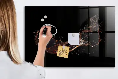 Magnetická popisovacia tabuľa motív rozliaty nápoj