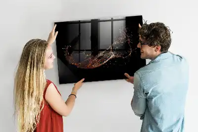 Magnetická popisovacia tabuľa motív rozliaty nápoj