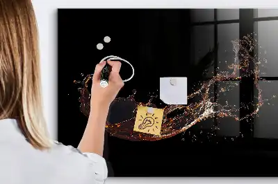 Magnetická popisovacia tabuľa motív rozliaty nápoj