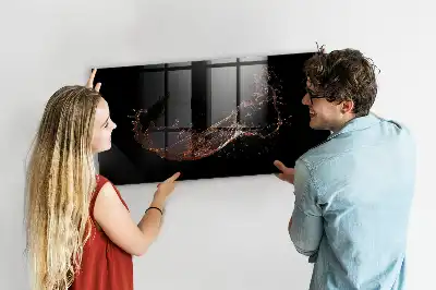 Magnetická popisovacia tabuľa motív rozliaty nápoj