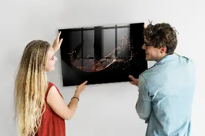 Magnetická popisovacia tabuľa motív rozliaty nápoj