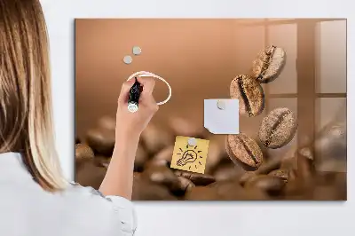 Magnetická popisovateľná tabuľa s motívom kávových zrniek