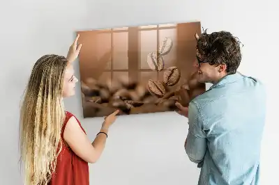 Magnetická popisovateľná tabuľa s motívom kávových zrniek