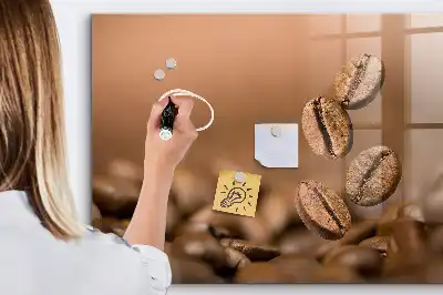 Magnetická popisovateľná tabuľa s motívom kávových zrniek