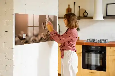 Magnetická popisovateľná tabuľa s motívom kávových zrniek