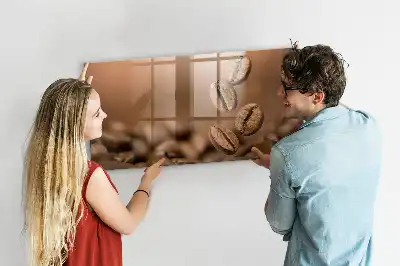 Magnetická popisovateľná tabuľa s motívom kávových zrniek