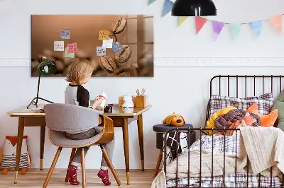 Magnetická popisovateľná tabuľa s motívom kávových zrniek