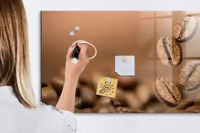 Magnetická popisovateľná tabuľa s motívom kávových zrniek