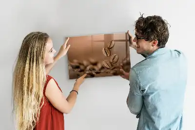 Magnetická popisovateľná tabuľa s motívom kávových zrniek