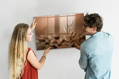 Magnetická popisovateľná tabuľa s motívom kávových zrniek