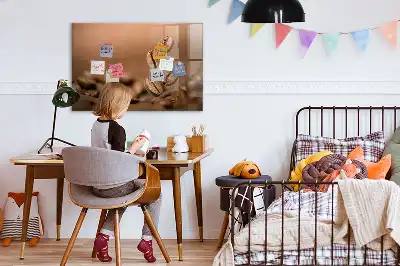Magnetická popisovateľná tabuľa s motívom kávových zrniek