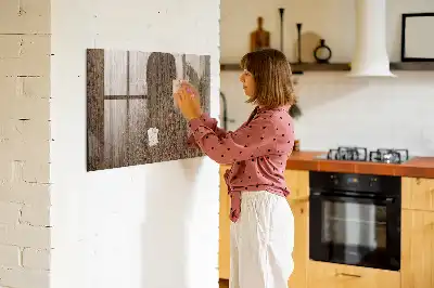 Magnetická popisovacia tabuľa tmavé drevo