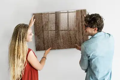 Magnetická popisovacia tabuľa tmavé drevo