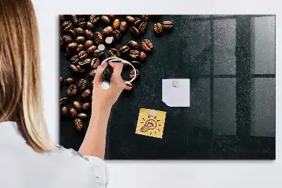 Magnetická popisovacia tabuľa s motívom kávových zrniek