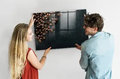 Magnetická popisovacia tabuľa s motívom kávových zrniek