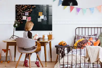Magnetická popisovacia tabuľa s motívom kávových zrniek