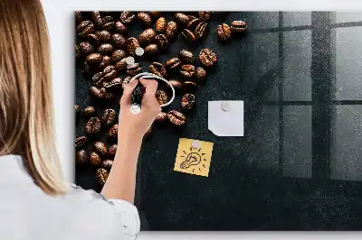 Magnetická popisovacia tabuľa s motívom kávových zrniek