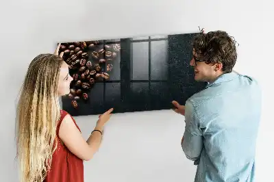 Magnetická popisovacia tabuľa s motívom kávových zrniek