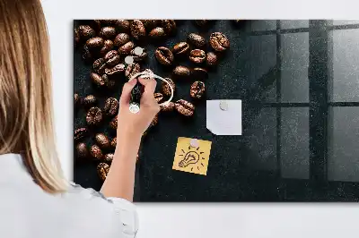 Magnetická popisovacia tabuľa s motívom kávových zrniek
