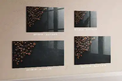 Magnetická popisovacia tabuľa s motívom kávových zrniek