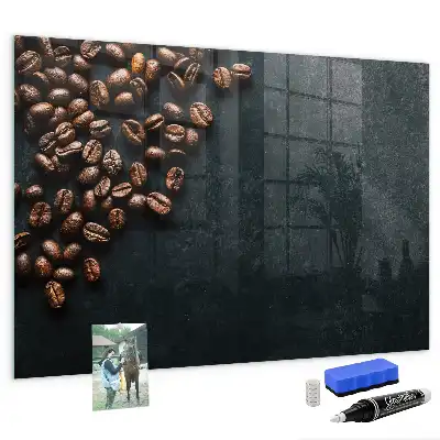 Magnetická popisovacia tabuľa s motívom kávových zrniek