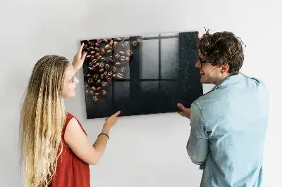 Magnetická popisovacia tabuľa s motívom kávových zrniek