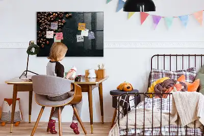 Magnetická popisovacia tabuľa s motívom kávových zrniek