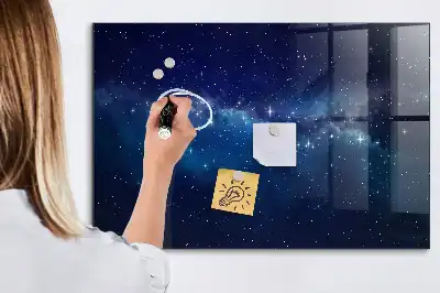 Magnetická popisovacia tabuľa tmavá obloha a hviezdy