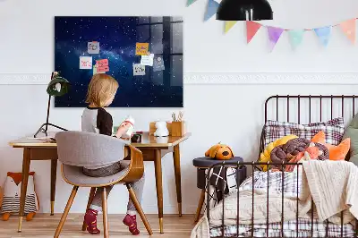 Magnetická popisovacia tabuľa tmavá obloha a hviezdy