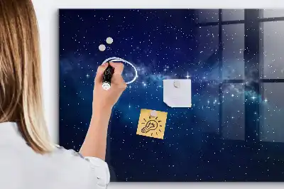 Magnetická popisovacia tabuľa tmavá obloha a hviezdy