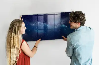 Magnetická popisovacia tabuľa tmavá obloha a hviezdy