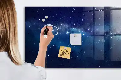 Magnetická popisovacia tabuľa tmavá obloha a hviezdy