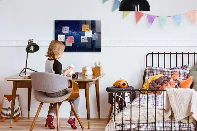 Magnetická popisovacia tabuľa tmavá obloha a hviezdy