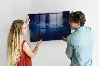 Magnetická popisovacia tabuľa tmavá obloha a hviezdy