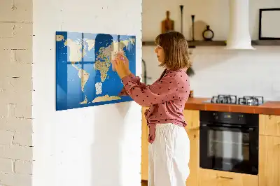 Magnetická popisovateľná tabuľa s motívom sveta