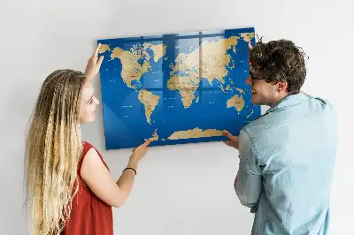 Magnetická popisovateľná tabuľa s motívom sveta