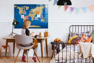 Magnetická popisovateľná tabuľa s motívom sveta
