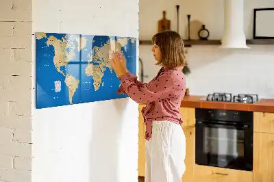 Magnetická popisovateľná tabuľa s motívom sveta