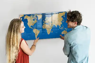 Magnetická popisovateľná tabuľa s motívom sveta
