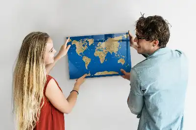 Magnetická popisovateľná tabuľa s motívom sveta