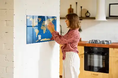 Magnetická popisovateľná tabuľa s motívom sveta