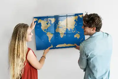 Magnetická popisovateľná tabuľa s motívom sveta
