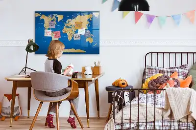 Magnetická popisovateľná tabuľa s motívom sveta