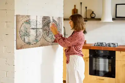 Magnetická popisovacia tabuľa v tvare mapy sveta