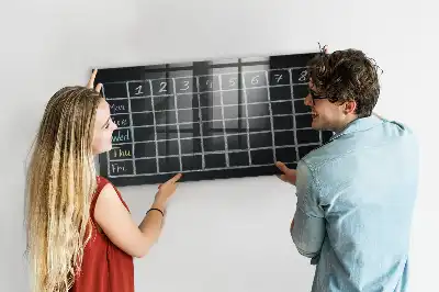 Magnetická popisovateľná tabuľa rozvrh hodín