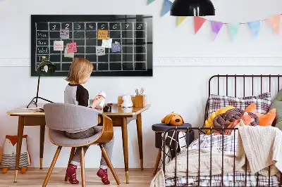 Magnetická popisovateľná tabuľa rozvrh hodín